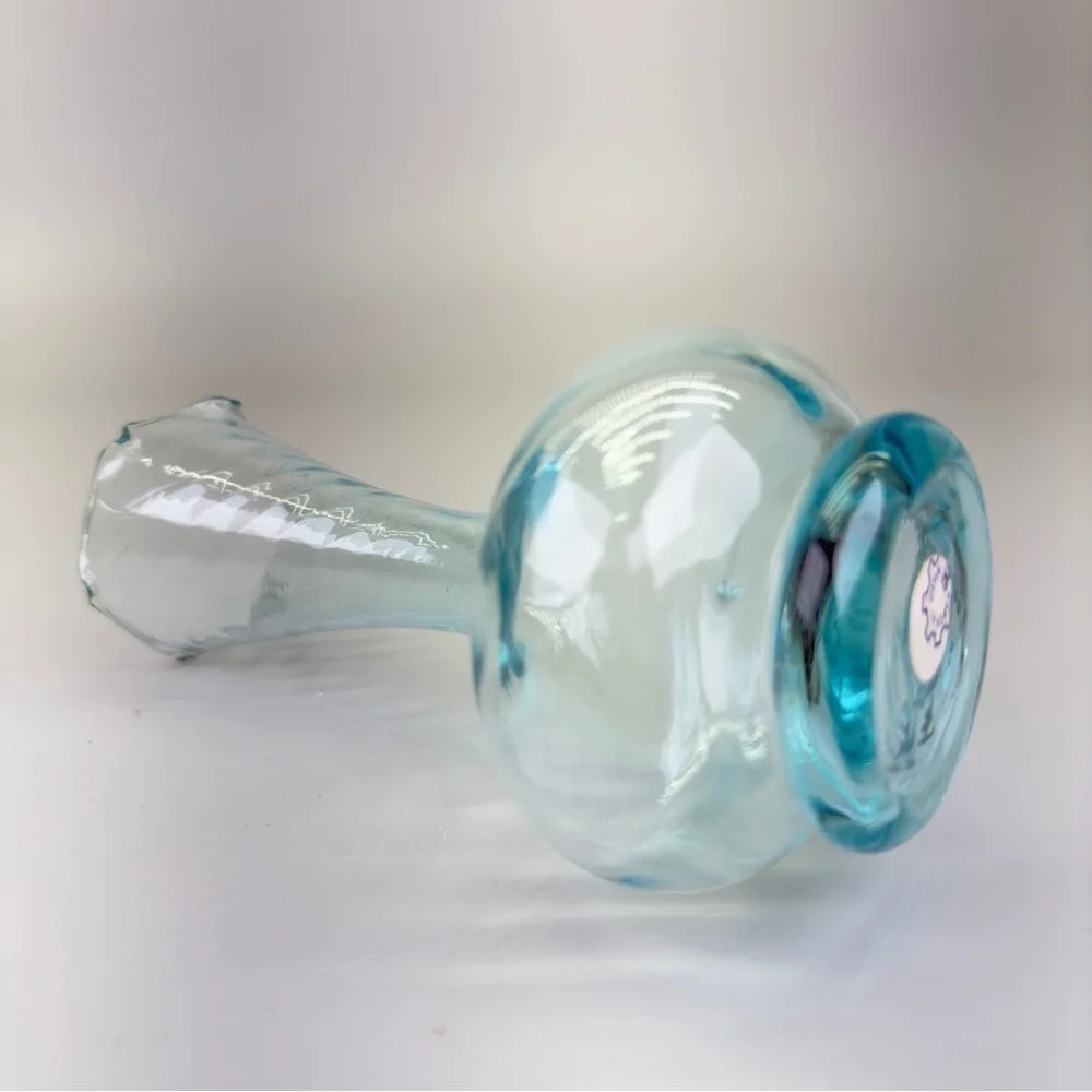 Vintage Turquoise Swirl Glass Vase